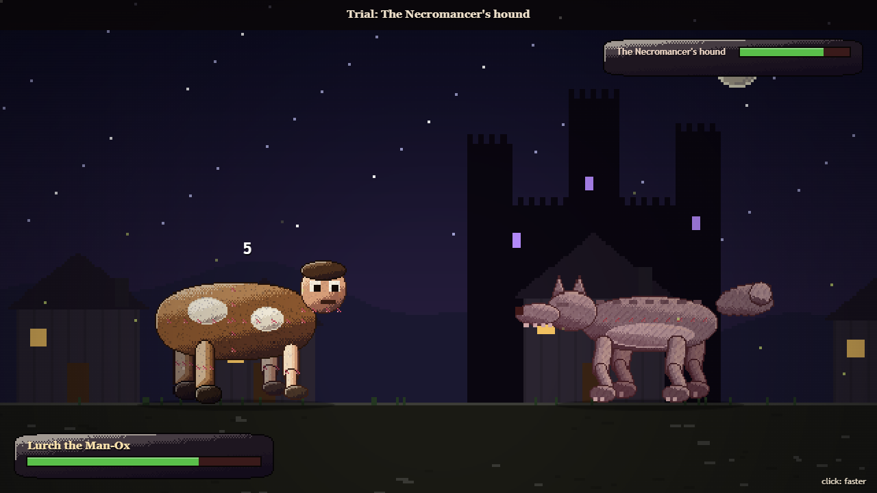 A Trial fight against the Necromancer's hound
